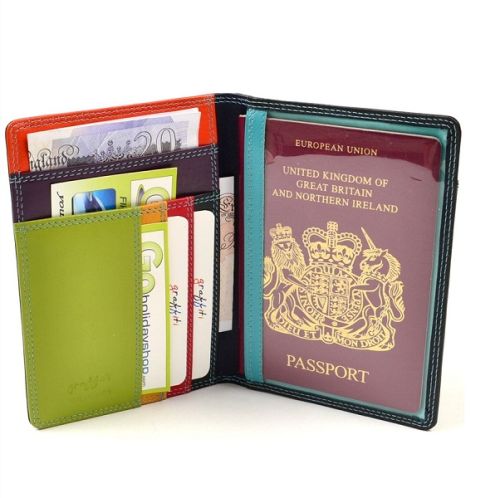 Adora PU Leather Travel Passport Wallet