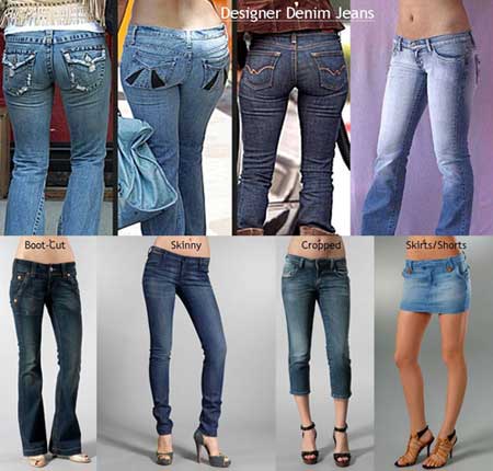 Ladies jeans, Pattern : Plain
