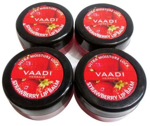 Lip Balm - Strawberry & Honey, Color : Red