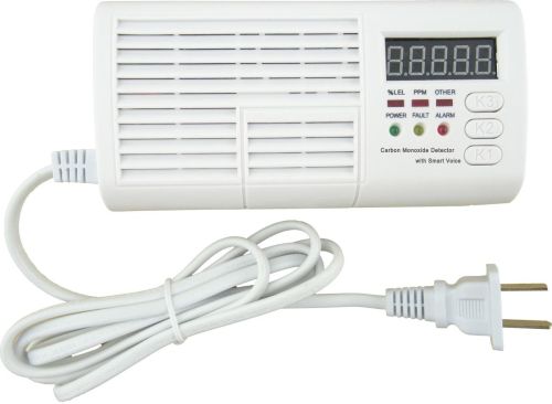 Kitchen Carbon Monoxide Detector With Smart Voice Alarm & Digital Display Electrochemistry Sensor