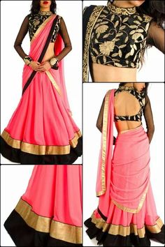 Georgette Lehenga With Embroidery Velvet Blouse