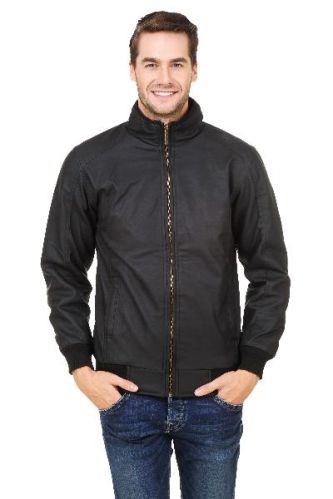 Plain Black Leather Jacket, For Eco-friendly, Plus Size, Quick Dry, Waterproof, Size : M, S, Xl