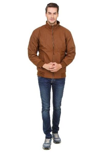 Plain Tan Leather Jacket, Size : M, S, XL