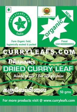 Dried Organic Curry Leaves