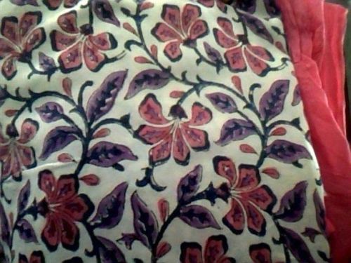 Hand Printed Unstitched Salwar Kameez