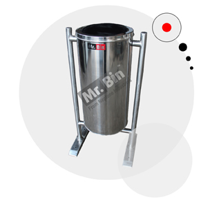 SS Swing Bin With Pole