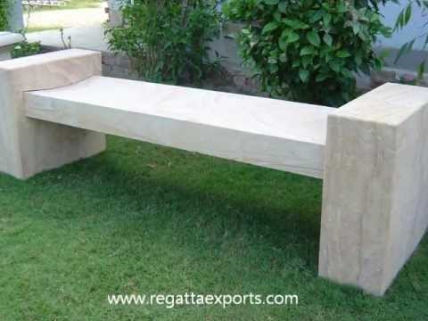 Granite Garden Bench