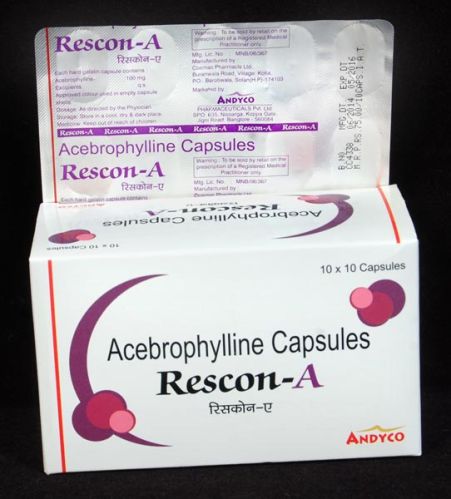 Rescon-A Capsules, For Bronchial/Pulmonary Disorders, Asthmatic Attack, Respiratory Block.