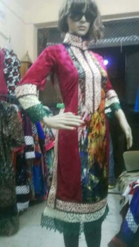 Ladies Velvet Kurtis