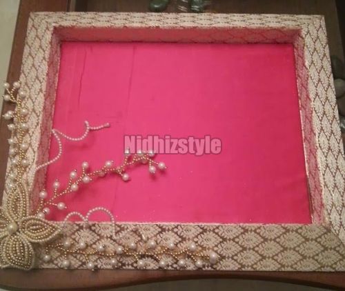 Plain Golden Trousseau Packing Trays 16