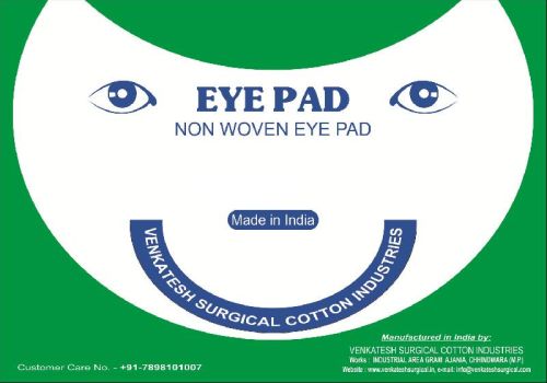 Soft Cotton Eye Pad, For Clinical, Hospital, Packaging Type : Plastic Packet