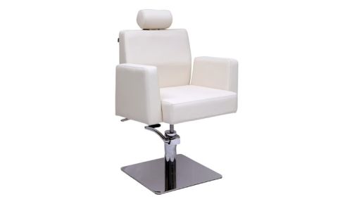 Sandy White Reclining Salon Chair