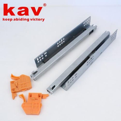 2fold 3/4-ext Hydraulic Concealed Soft Closing Plastic Item Slide