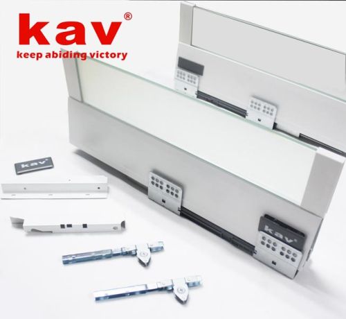 3 Sides Hydraulic Concealed Soft Closing Glass Tandem Box