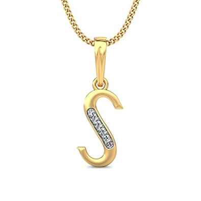 Aashapura Jewellwers 18K Yellow Gold and Diamond Pendant