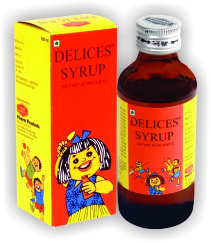 DELICES SYRUP 100 Ml, Packaging Type : PET Bottle With Cartons