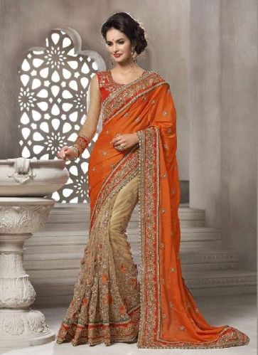 Chiffon Party Wear Sarees, Feature : Anti Shrink, Anti Wrinkle, Attractive Designs