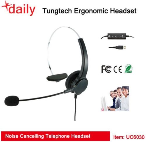 ABS Wired UC USB Headset, Packaging Type : Black