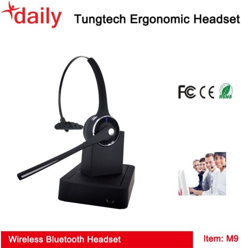 Metal Wireless Bluetooth Headset With Rechargeable Battery