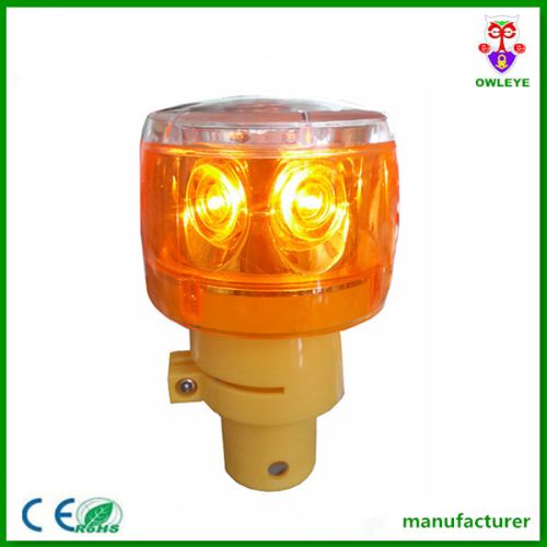 Yellow LED Flashing Solar Traffic Cone Light