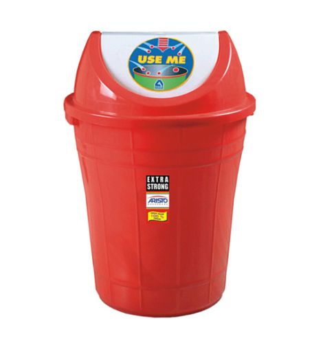 Plain Plastic Swing Dustbin, Size : 15x15x12inch, 18x18x14inch