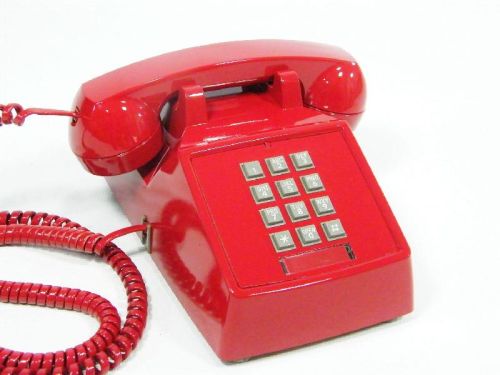 Plastic Push Button Telephone, Color : Red