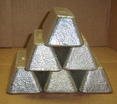 Tin Ingots, For Food Cans, Making Metal Packaging, Color : Silver