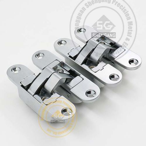 Pearl chrome zinc alloy 3d Door Hinges 111.5*29*36mm