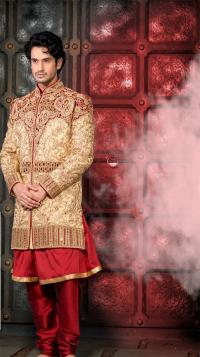 Sherwani, Sleeve Length : Full Sleeves