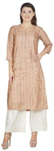 Checked SSTC010-ON Tussar Cotton Kurtis, Occasion : Casual Wear, Formal Wear, Party Wear