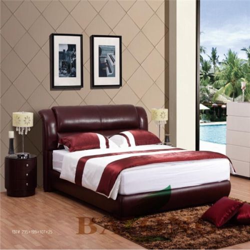 Classic Red Leather Bed 180*200, Packaging Type : all color