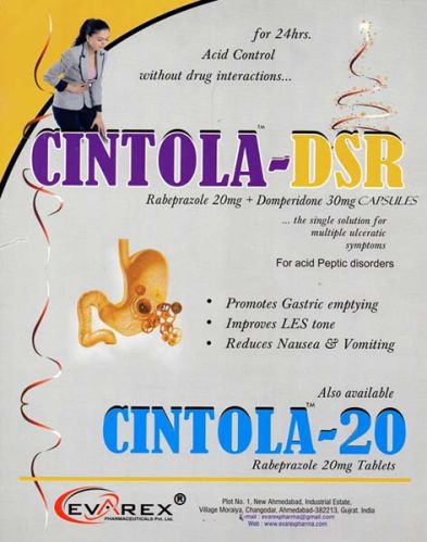 Rabeprazole 20mg Anti Ulcer Tablets, Brand Name : Evarex