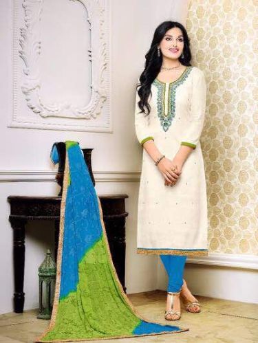 Linen Cotton Suit Material, Pattern : Churidar