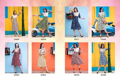 Printed Anarkali Kurti, Size : XL