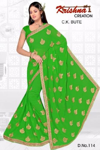 Embroidered Georgette Sarees