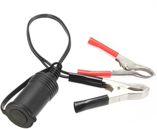12v Car Motorbike Tractor Boat Clip-on Cigarette Lighter Socket Cable