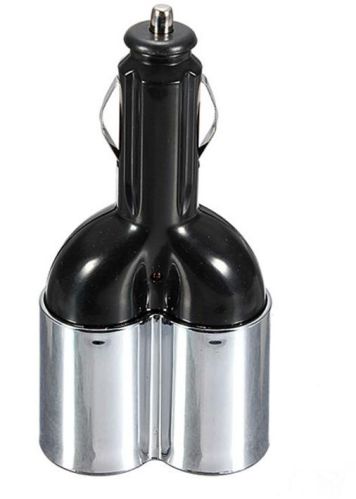 12v Car Motorcycle Dual Cigarette Lighter 2 Way Socket Power Adapter