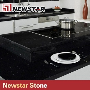Black With Mirror Specks Quartz Countertop 108'*26'.96'*25.5'
