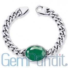 Emerald Silver Bracelet