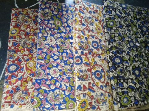 Printed Kalamkari Running Fabric, Technics : Woven