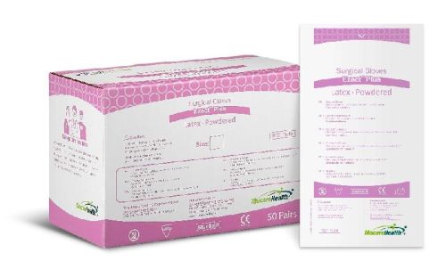 1510 Disposable Sterile Non-Beaded Cuff Latex Surgical Gloves