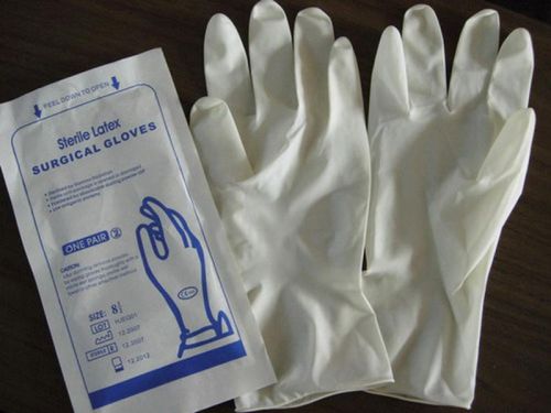 Latex surgical gloves