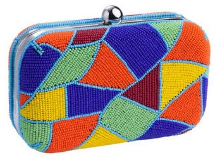 Jigsaw Beaded Box Clutches
