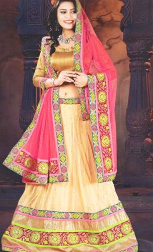 Designer Party Wear Lehenga, Color : Yellow