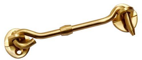 Brass Oval Staple Cabin Hook