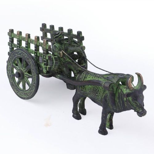 Antique Brass Calf Cart, For Decoration, Color : Metallic