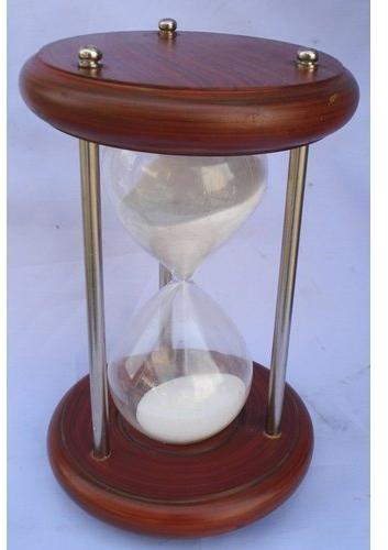 Nautical Wooden Base Sand Timer, Feature : Aquracy, Easy To Use, Excellent Design, Eye-Catching Appearance