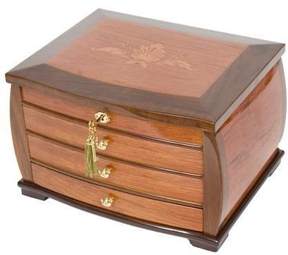 Polished Wooden Jewellery Box, For Keeping Jewelry, Feature : Fine Polishing, Good Quality Stylish