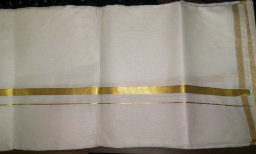 Metallic Gold Band Linen Dhoti, Feature : Anti-Wrinkle, Comfortable, Easily Washable