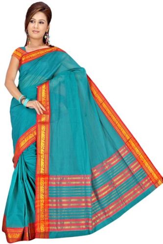 Cotton Sarees, For Anti-Wrinkle, Dry Cleaning, Pattern : Plain, Printed